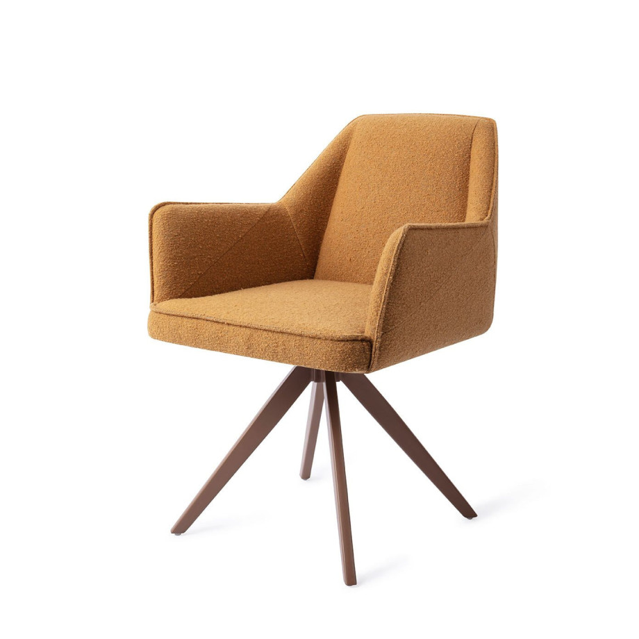 Jesper Home Draaibare Eetkamerstoel 'Tome' Turn Brown, kleur Masai Giraffe afbeelding 1