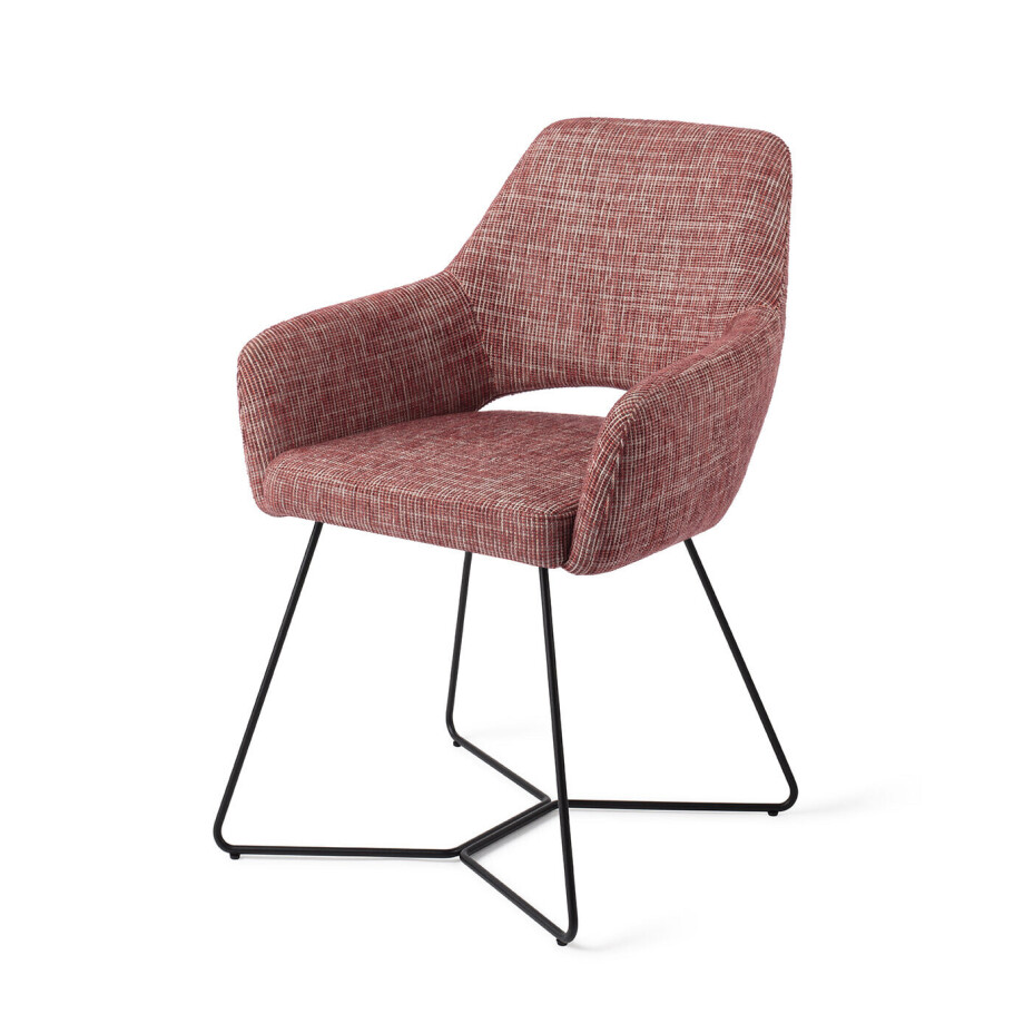 Jesper Home Eetkamerstoel 'Yanai' Beehive Black, kleur Berry Bars afbeelding 1