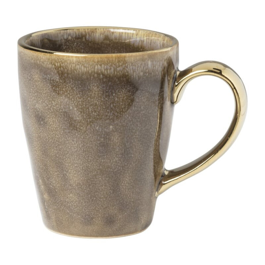 Mok met gouden oortje - donkergrijs - 250 ml afbeelding 