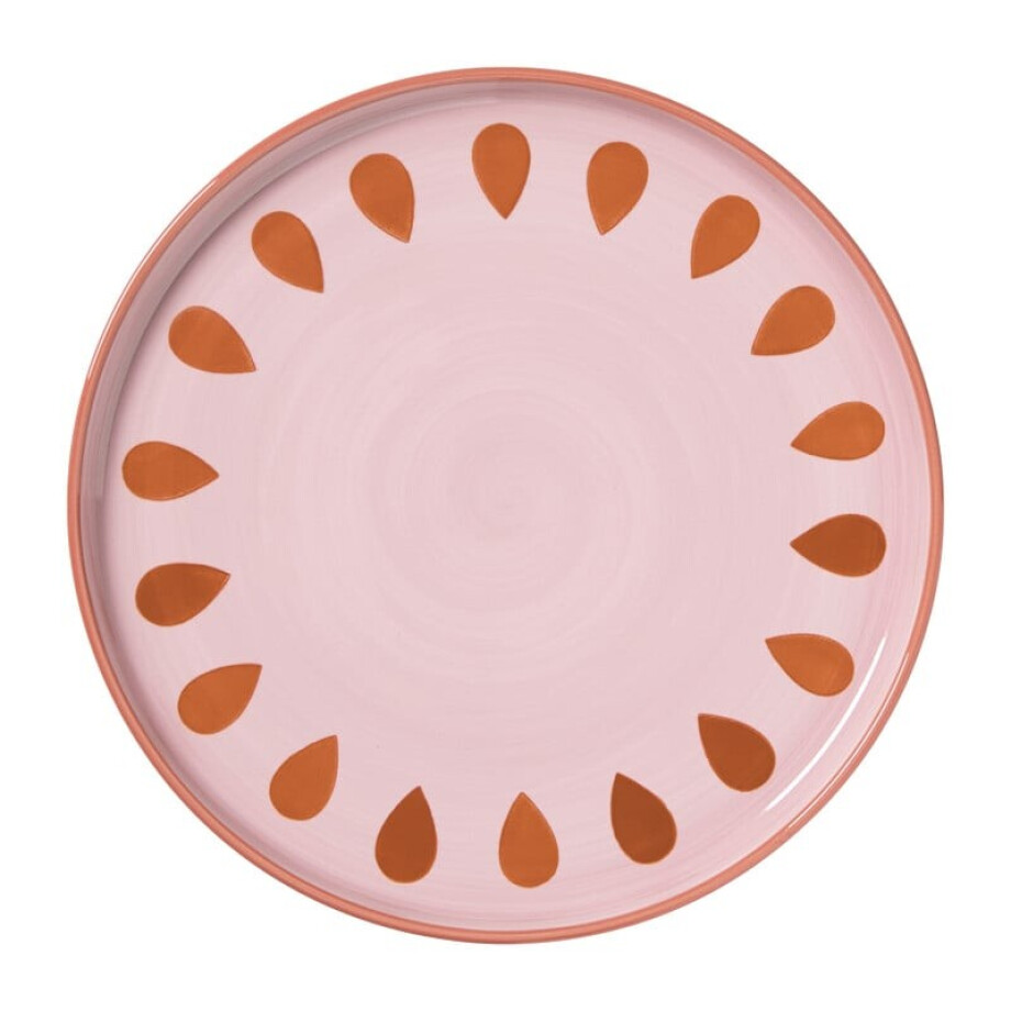 Dinerbord jolie - roze - ø25.5x2.3 cm afbeelding 