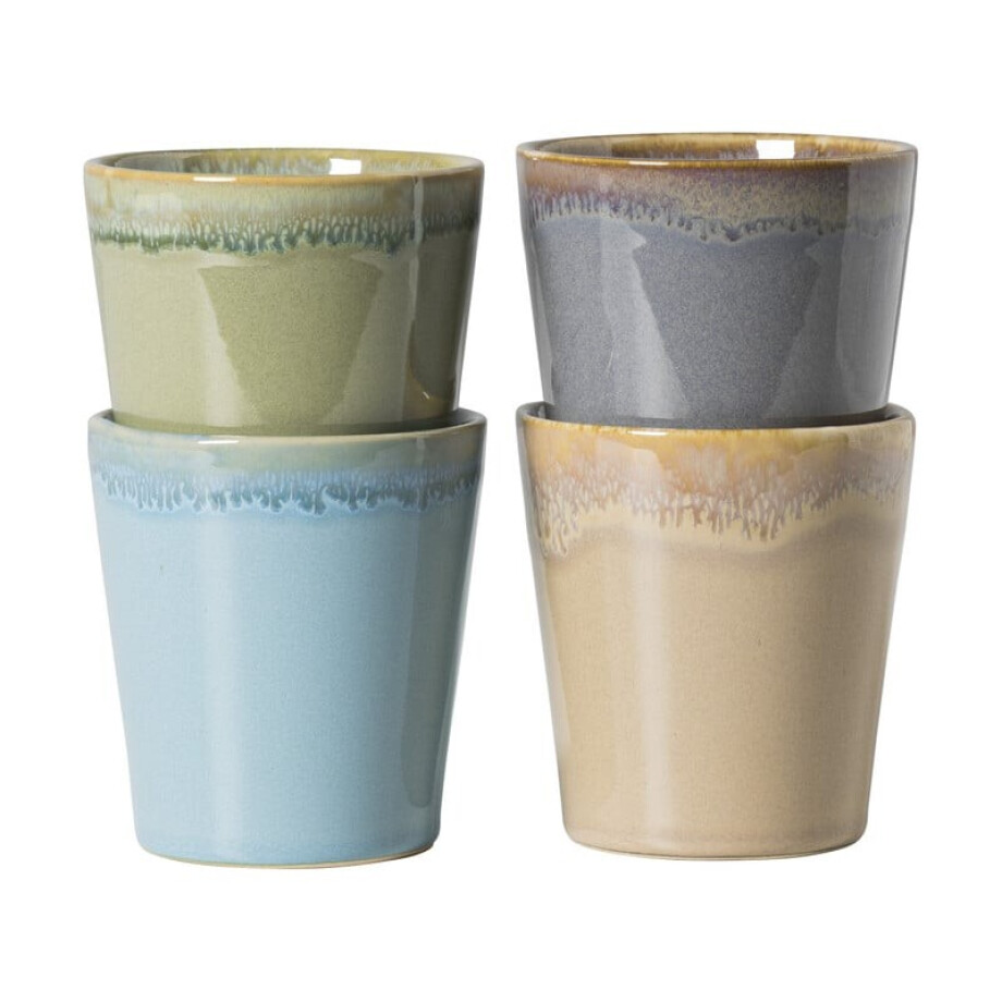 Mokken reactive glaze - multikleur - set van 4 afbeelding 