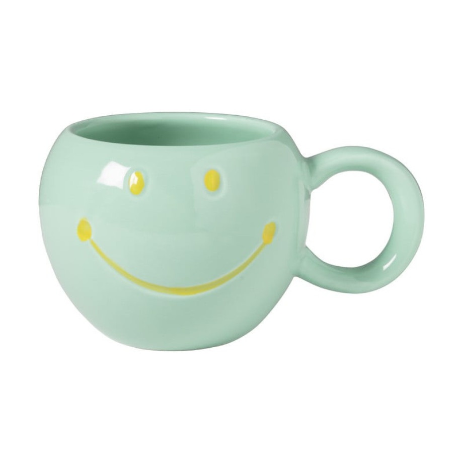 Smiley mok - groen - 150 ml afbeelding 