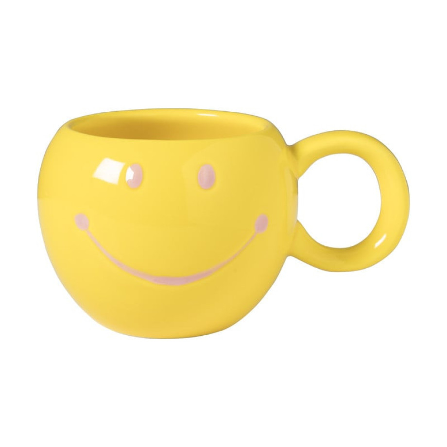 Smiley mok - geel - 150 ml afbeelding 