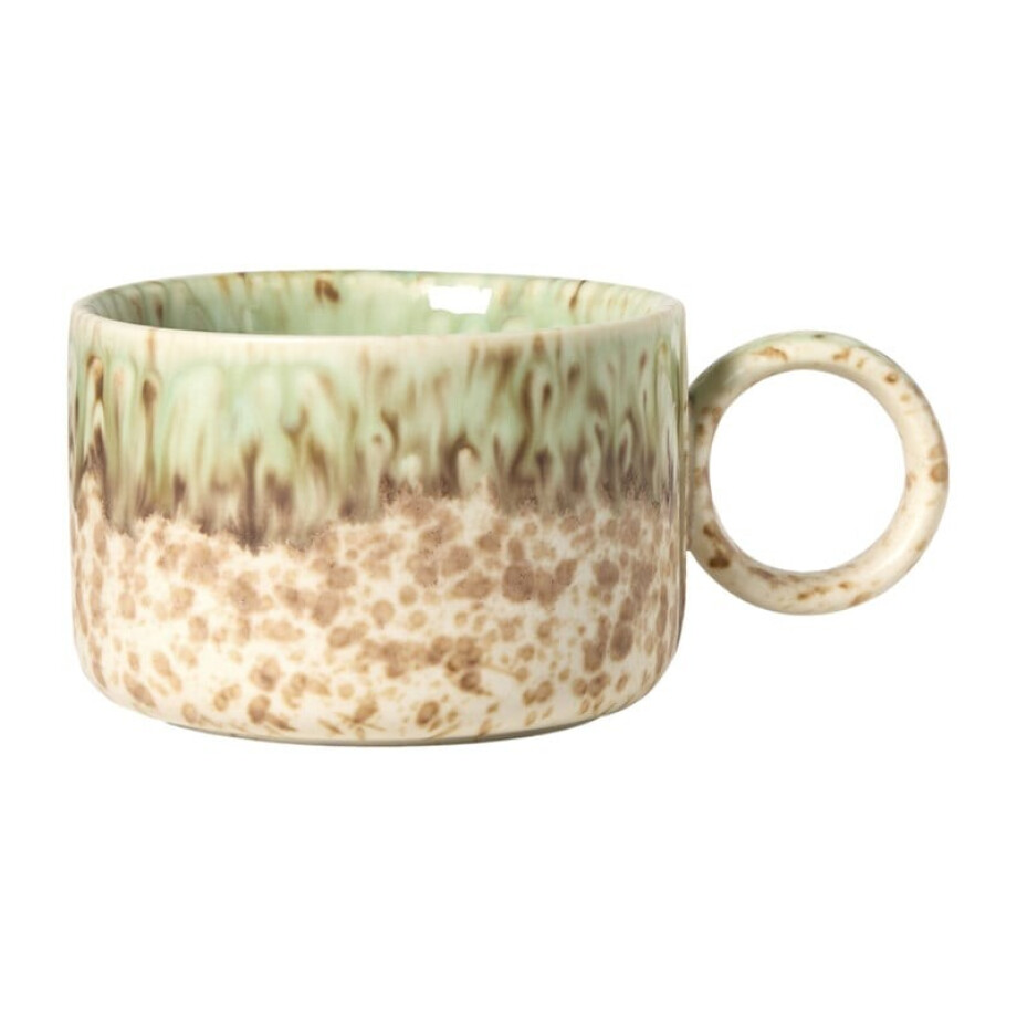 Mok gevlekt - blauw/bruin - 280 ml afbeelding 