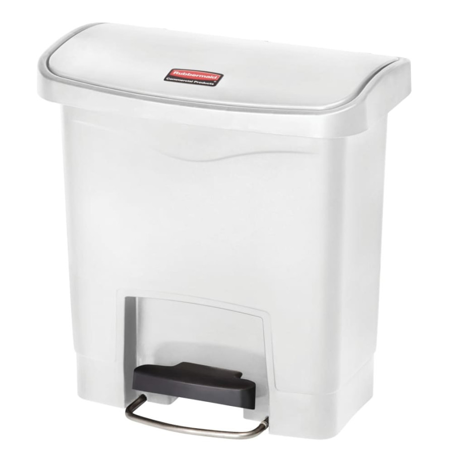 Rubbermaid Pedaalemmer Slim Jim 15 L wit afbeelding 1