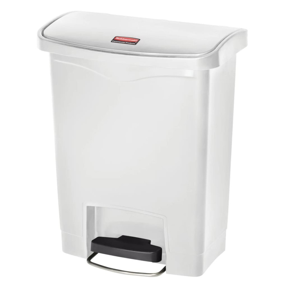 Rubbermaid Pedaalemmer Slim Jim 30 L wit afbeelding 1