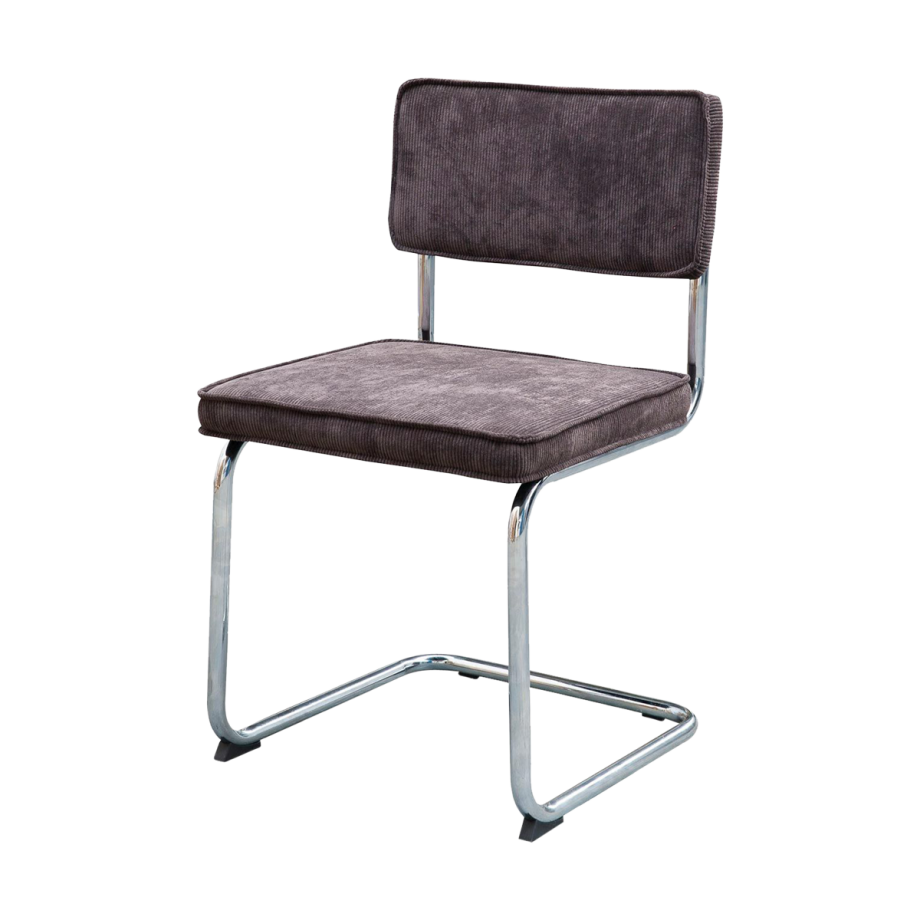 Anne ribstof eetkamerstoel antraciet Anne ribstof eetkamerstoel antraciet afbeelding 1