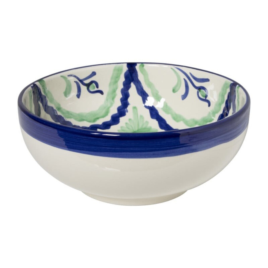 Schaal flor - groen/blauw - ø25 cm afbeelding 