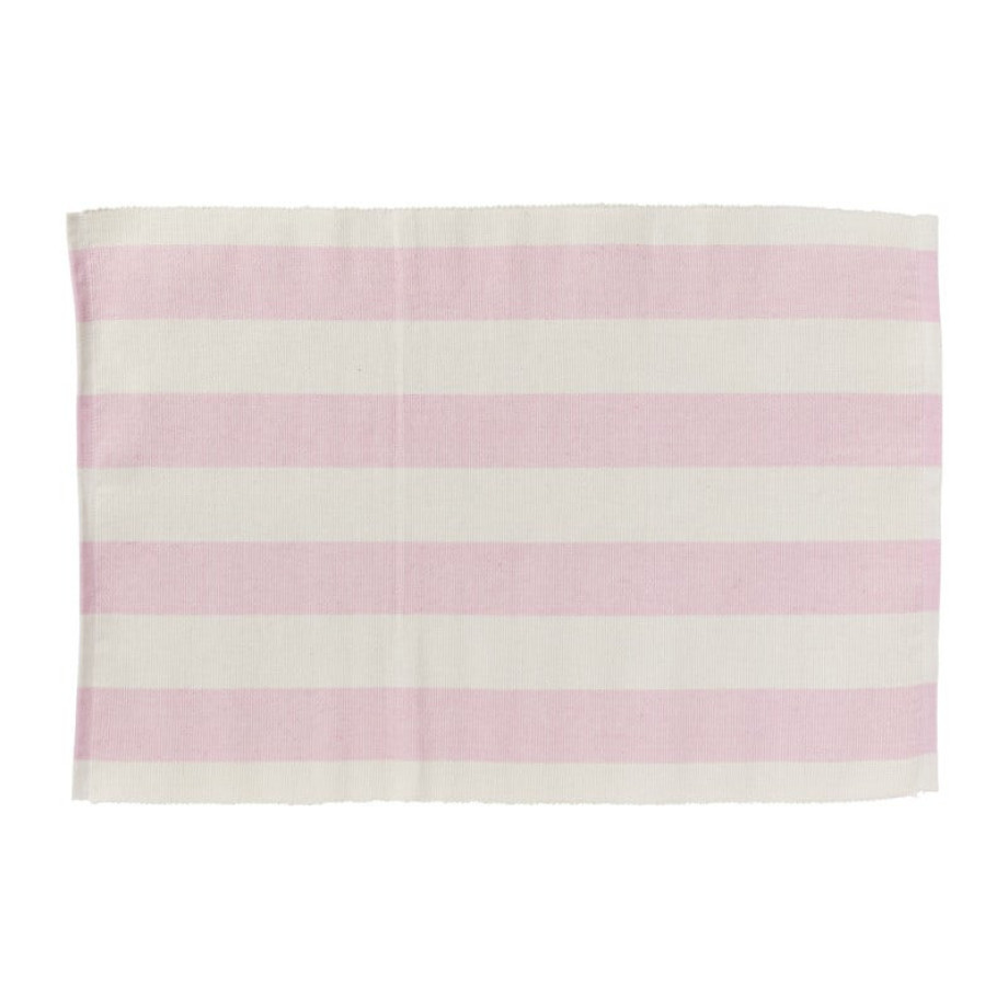 Placemat streep - roze - set van 2 afbeelding 1