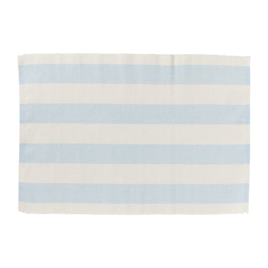 Placemat streep - blauw - set van 2 afbeelding 1