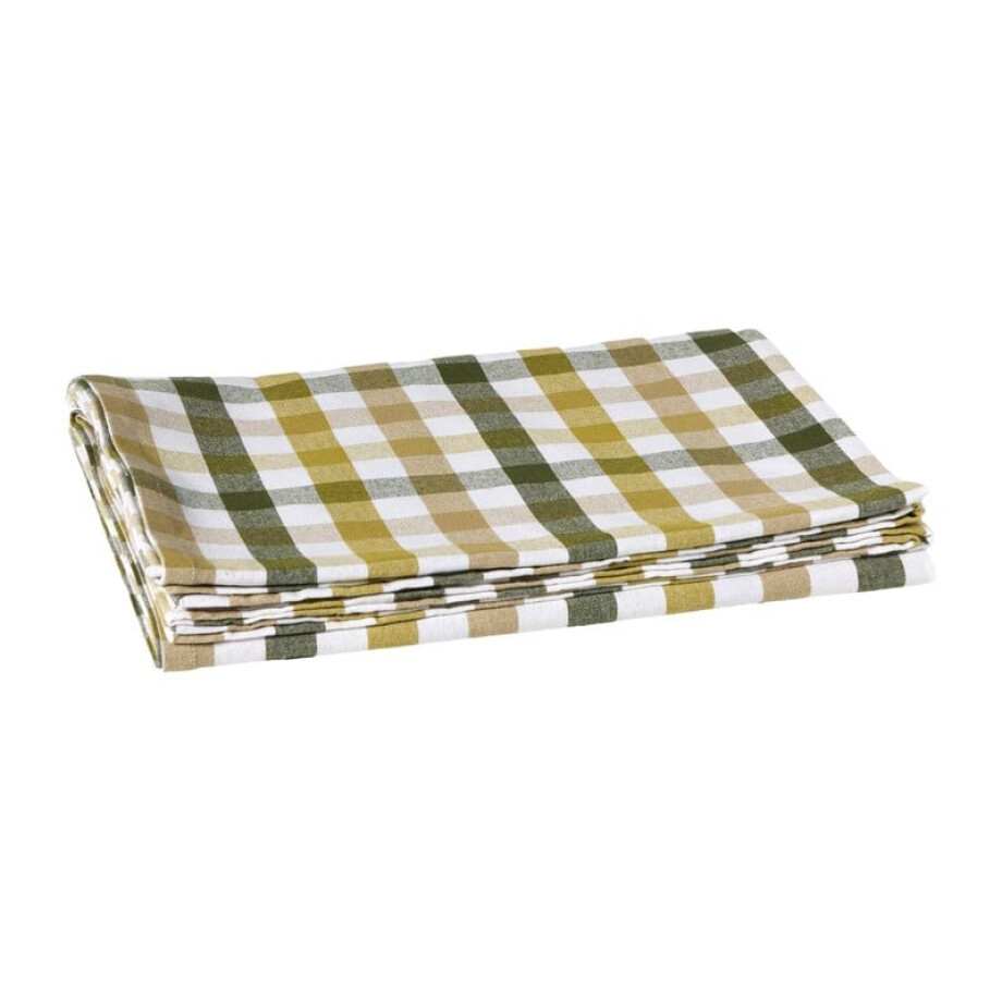 Tafelkleed ruit - groen/geel - 140x240 cm afbeelding 
