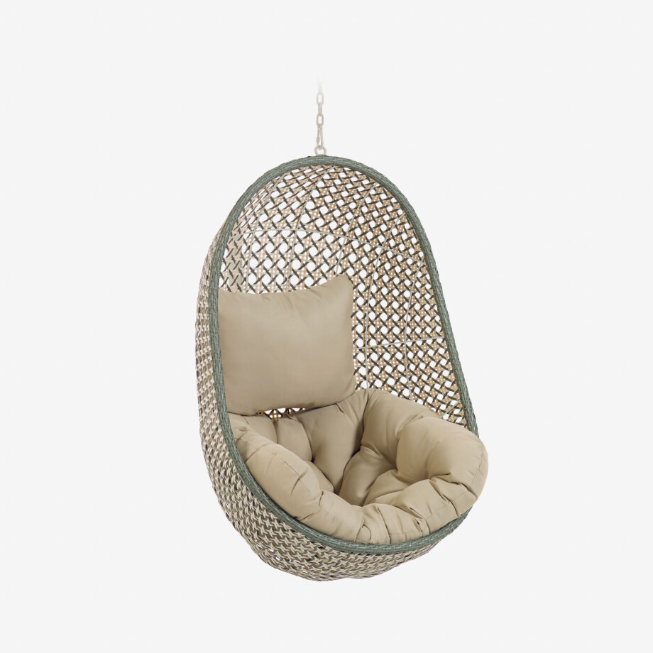 Kave Home Hangstoel 'Cira', kleur Groen Kave Home Hangstoel 'Cira', kleur Groen afbeelding 1