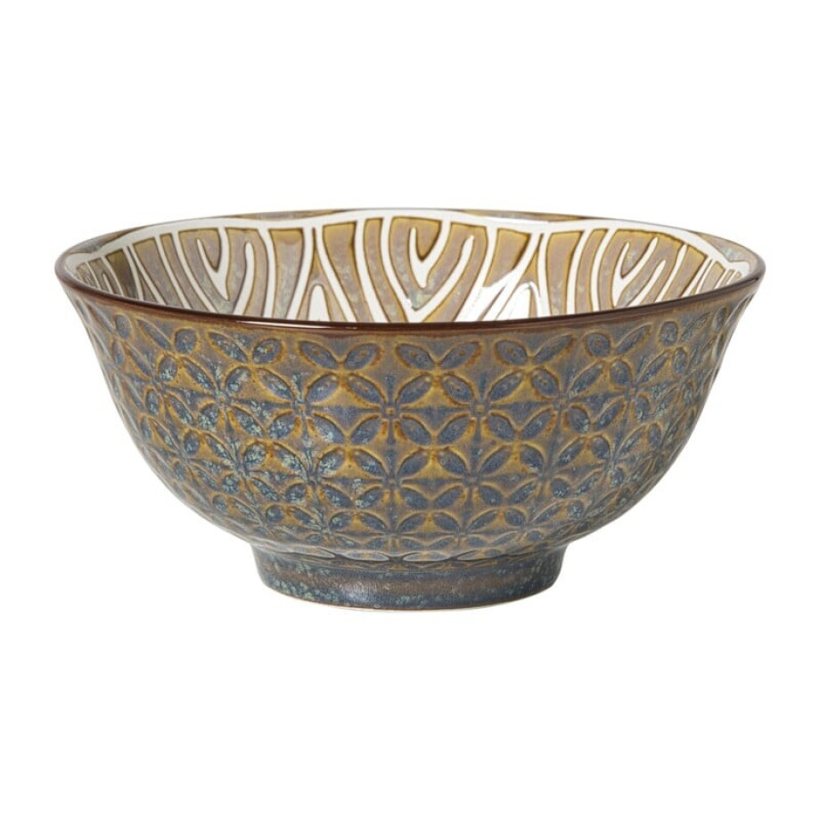 Schaaltje Bruno groot - grijs/blauw - ø15.8x7.3 cm afbeelding 