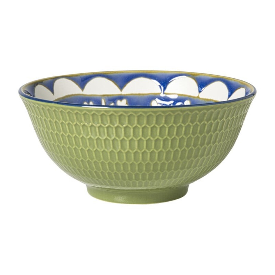 Schaaltje Rene groot - groen/blauw - ø15.8x7.3 cm afbeelding 