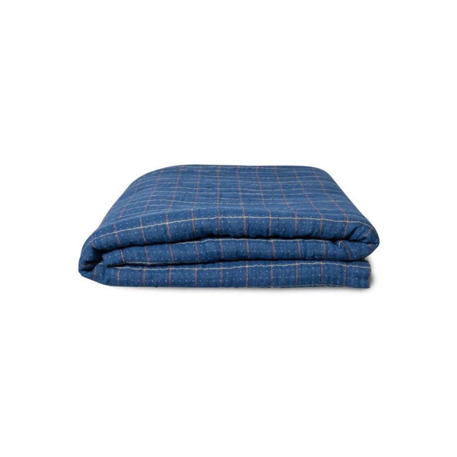 HKliving Checkered Sherpa plaid van katoen 130 x 170 cm afbeelding 1