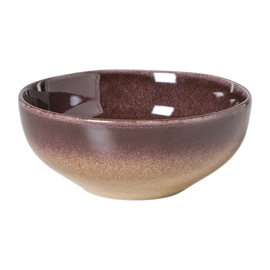 Schaaltje Olivia - bordeauxrood/beige - ø16.8x7 cm afbeelding 