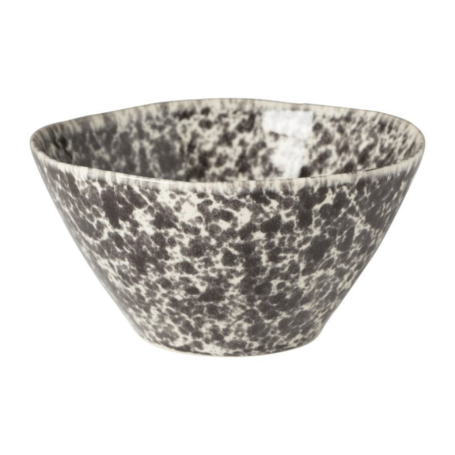 Schaaltje Roots - zwart/wit - ø15.7x8.2 cm afbeelding 