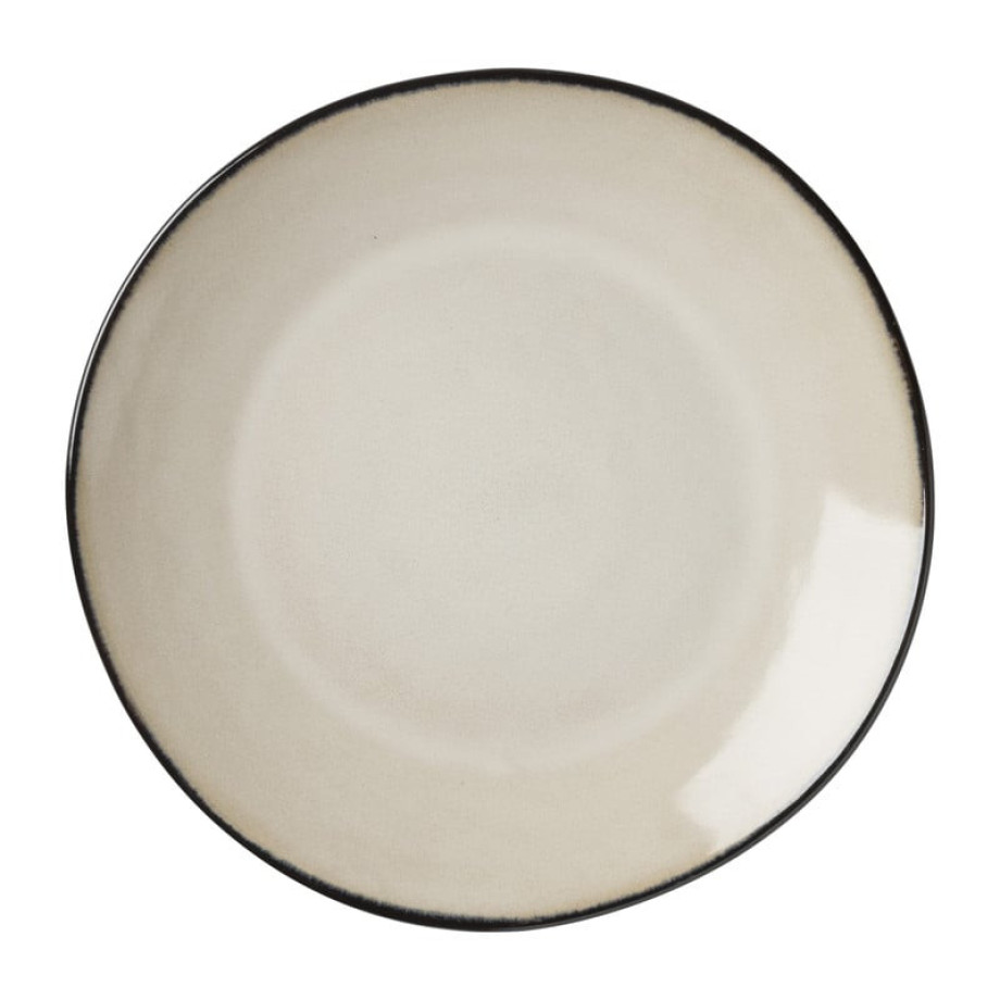 Ontbijtbord Roots - beige - ø22x2.5 cm afbeelding 
