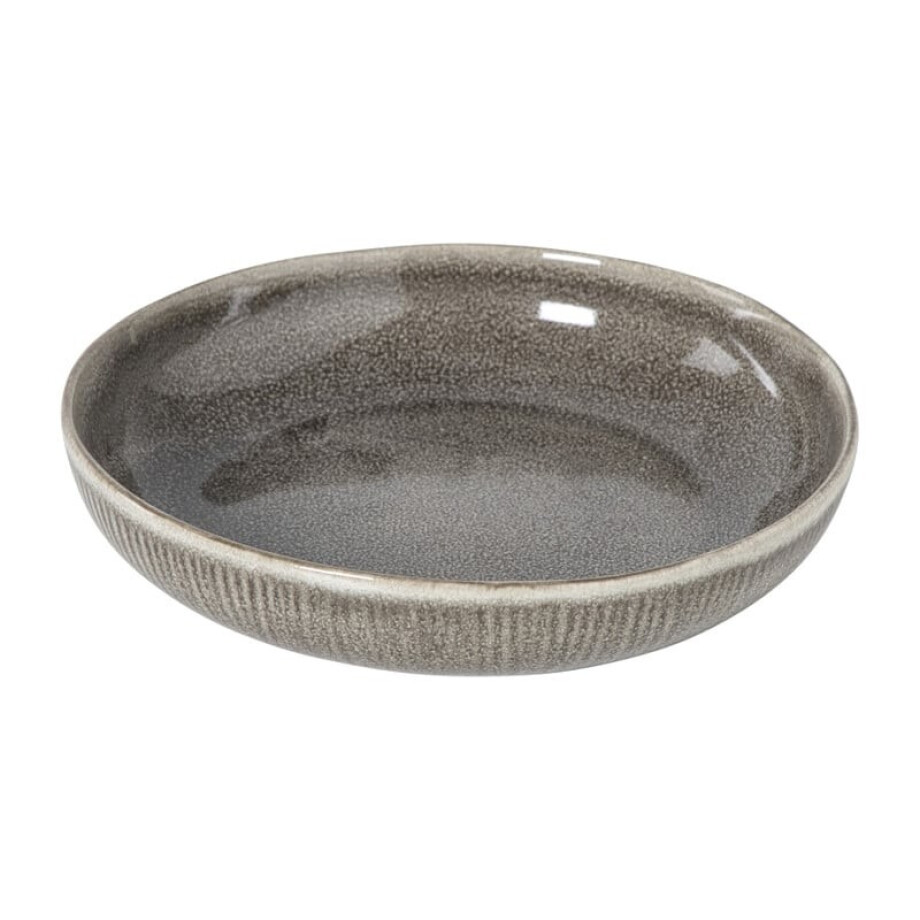 Diep bord fuji - bruin - ø22x4 cm afbeelding 