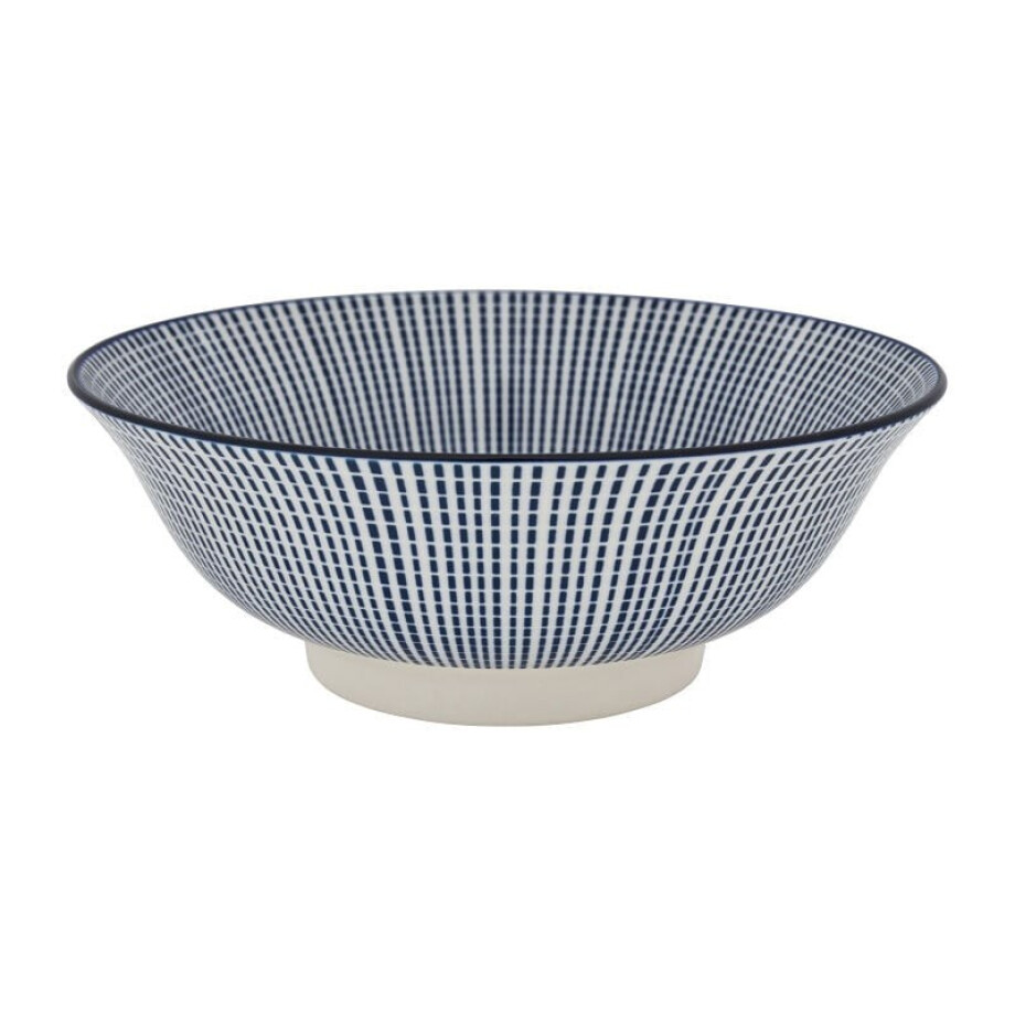 Schaal blue print - stripes - ⌀21 cm afbeelding 