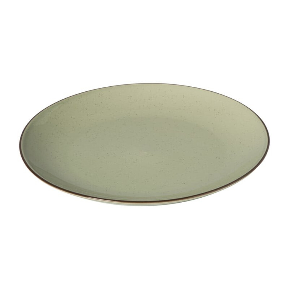 Dinerbord Emma - donkergroen - ø25.5x2.5 cm Dinerbord Emma - donkergroen - ø25.5x2.5 cm afbeelding