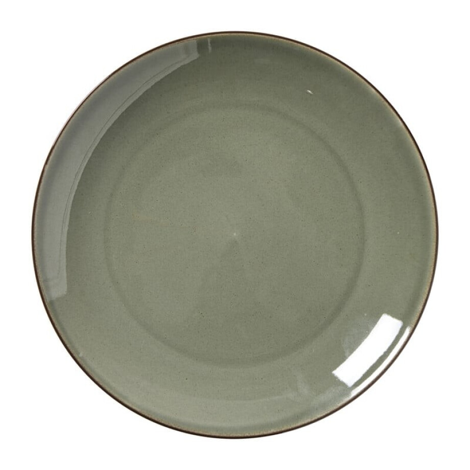 Dinerbord Emma - donkergroen - ø26.8x2.5 cm afbeelding 