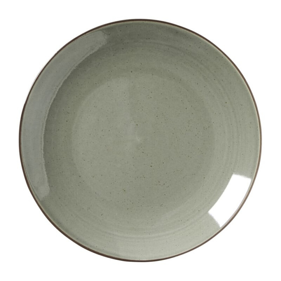 Ontbijtbord Emma - donkergroen - ø21x2.5 cm afbeelding 