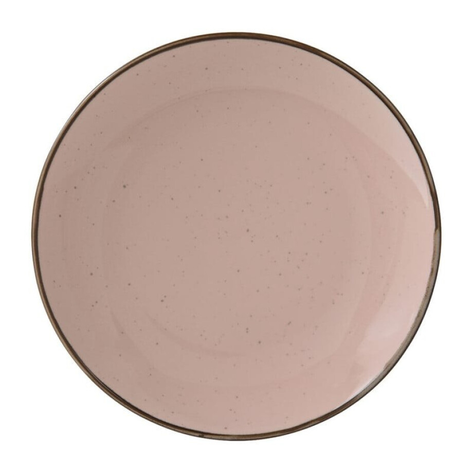 Ontbijtbord Emma - roze - ø21 cm afbeelding 