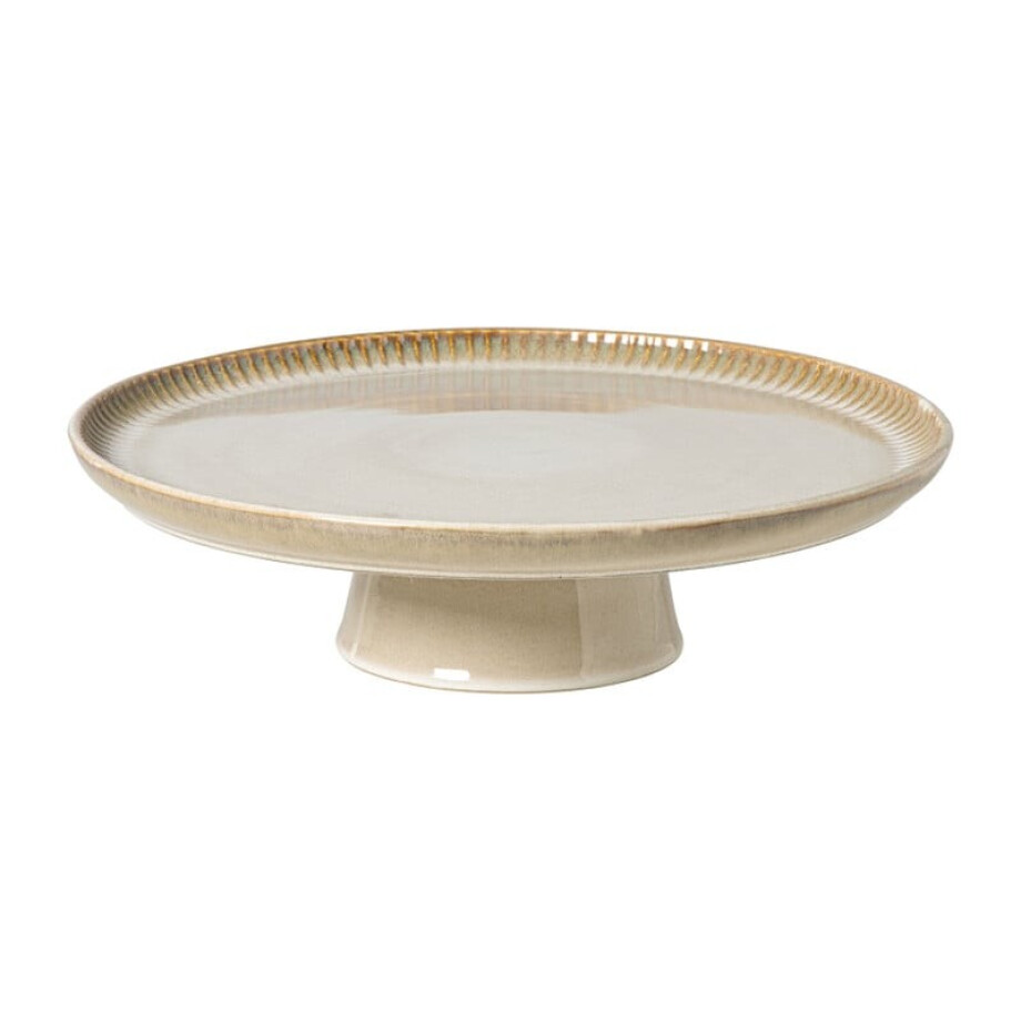 Taartplateau Toscane - beige - ø30x8 cm afbeelding 