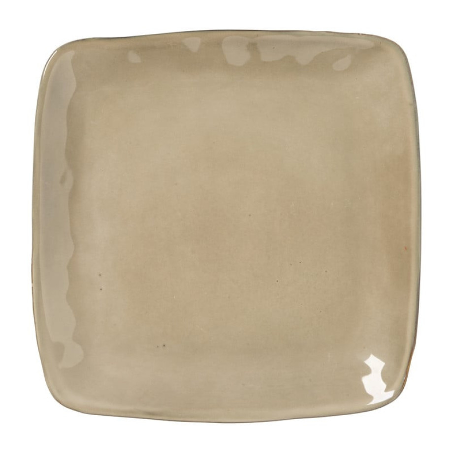 Vierkant bord Toscane - beige - 25 cm afbeelding 