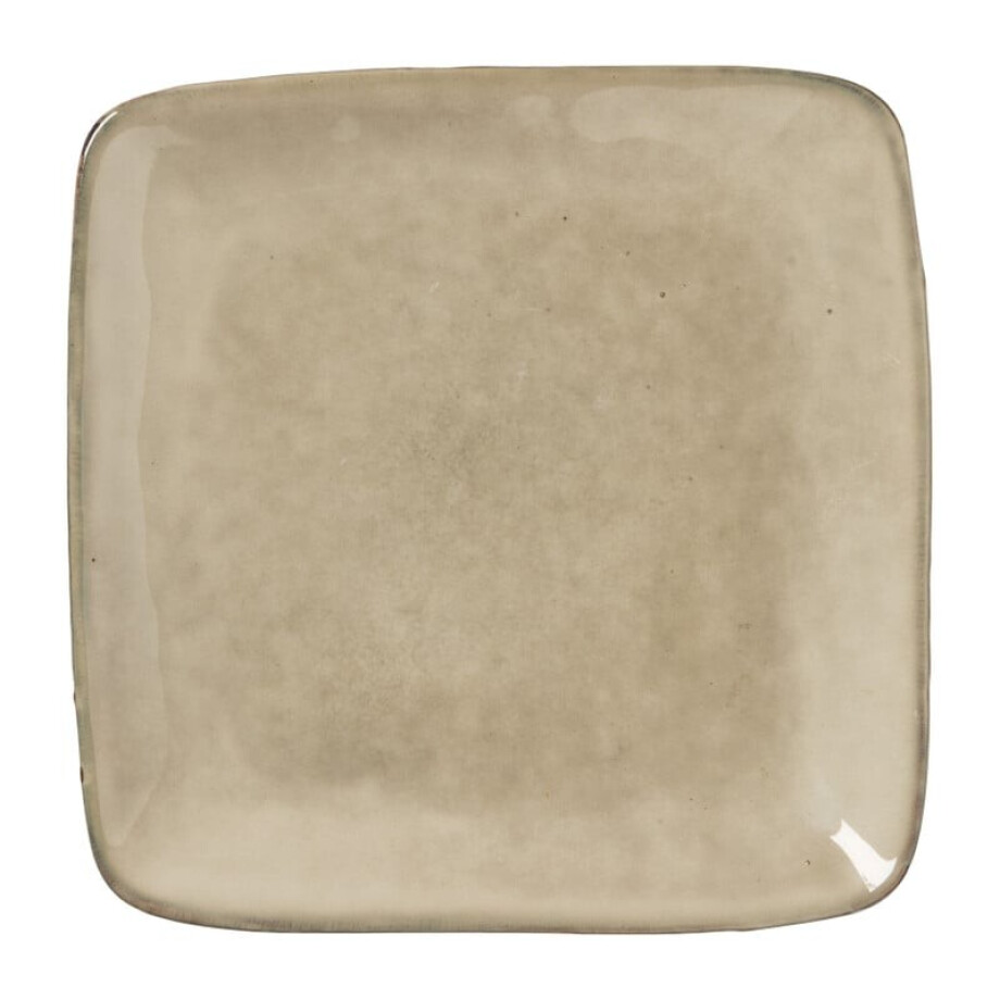 Vierkant bord Toscane - beige - 20x20 cm afbeelding 