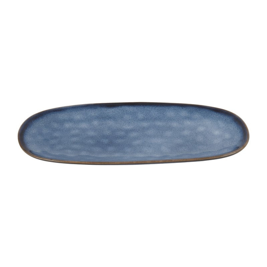 Bord ovaal Toscane - donkerblauw - 25.5 cm afbeelding 