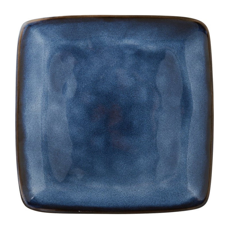 Vierkant bord Toscane - donkerblauw - 20 cm afbeelding 