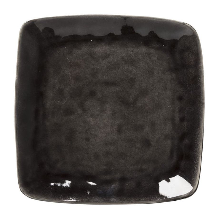 Vierkant bord Toscane - zwart - 25 cm afbeelding 