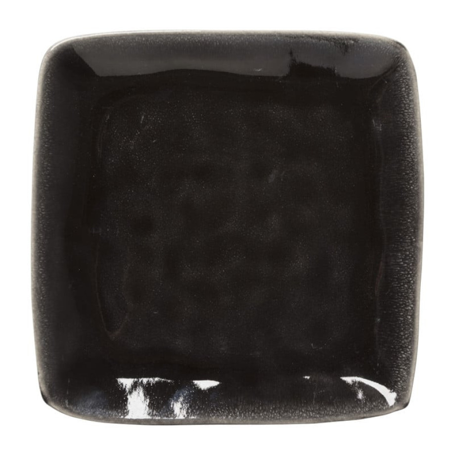 Vierkant bord Toscane - zwart - 20 cm afbeelding 