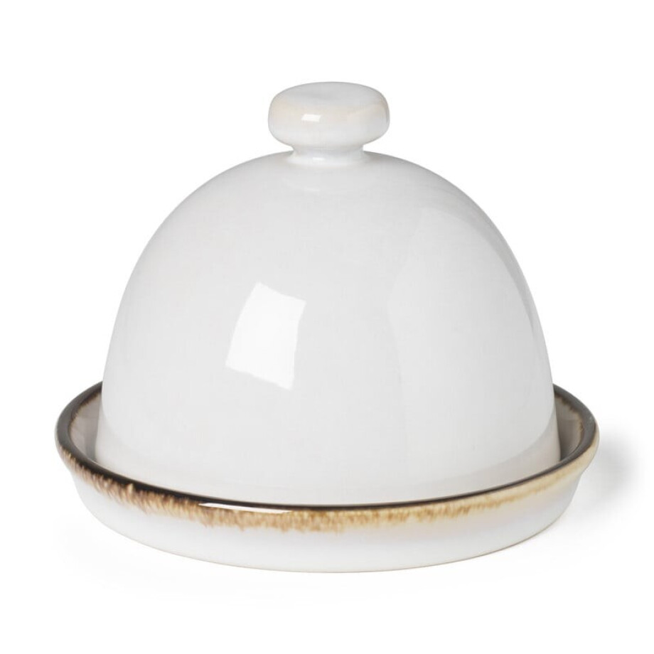 Toscane botervloot - wit - ø12x9 cm afbeelding 