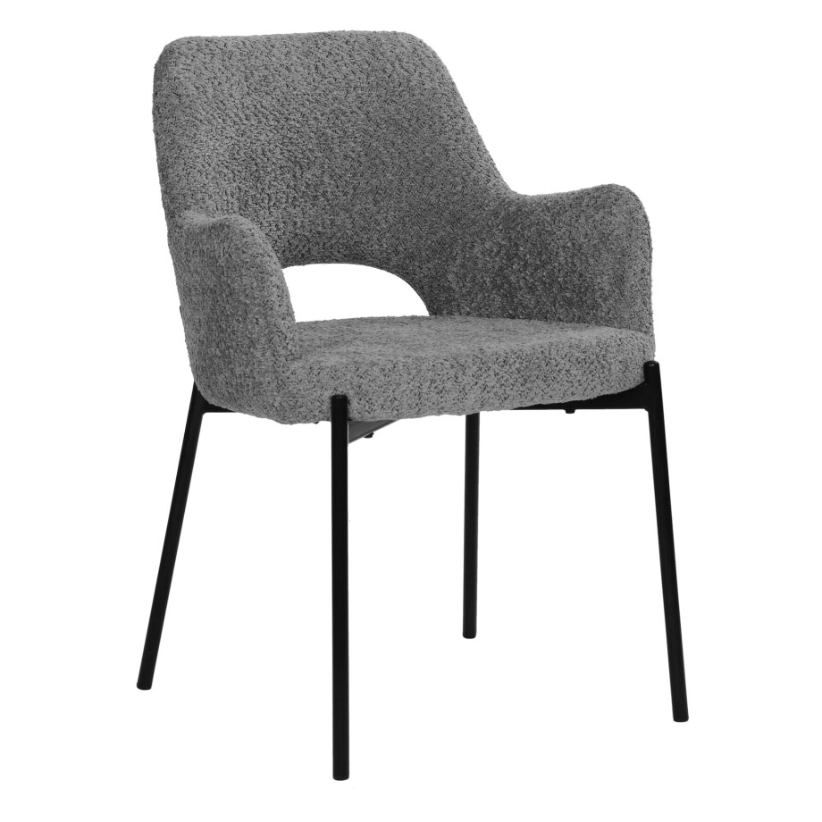 Artistiq Eetkamerstoel 'Suzana' Bouclé, kleur Grijs afbeelding 1