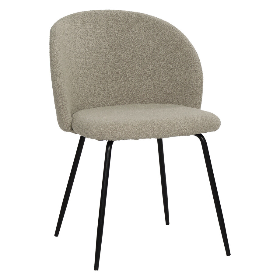 Artistiq Eetkamerstoel 'Keona' Structuurstof, kleur Taupe afbeelding 1