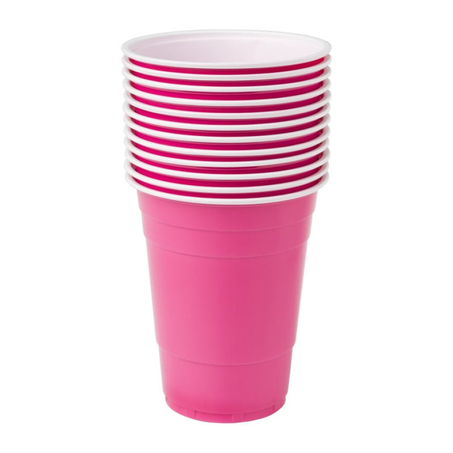 Partycup roze - 530 ml - 12 stuks afbeelding 