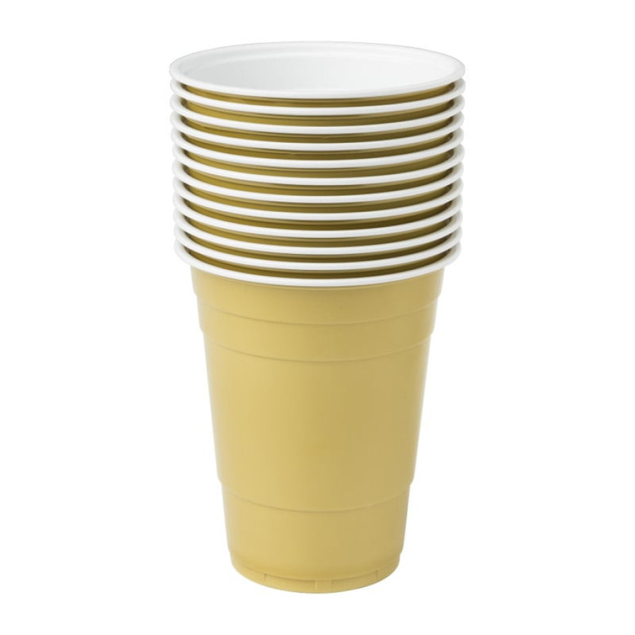 Partycup goud - 530 ml - 12 stuks afbeelding 