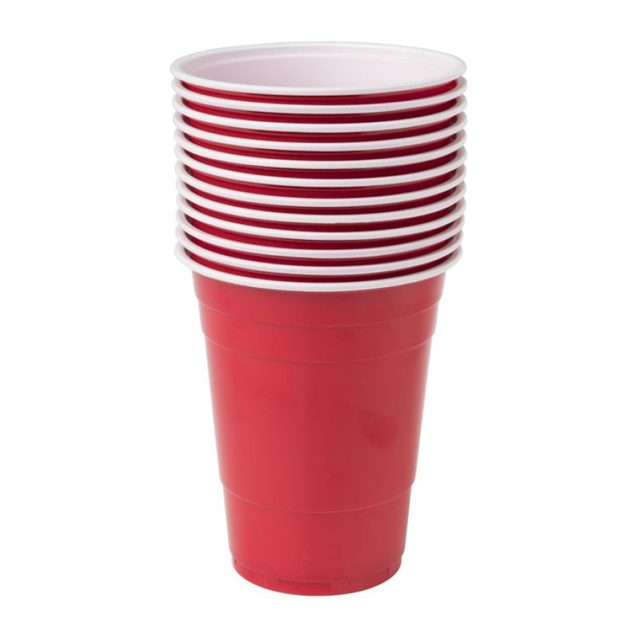 Partycup rood - 530 ml - 12 stuks afbeelding 