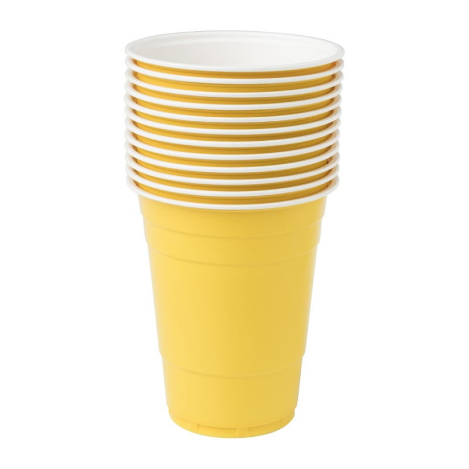 Partycup geel - 530 ml - 12 stuks afbeelding 