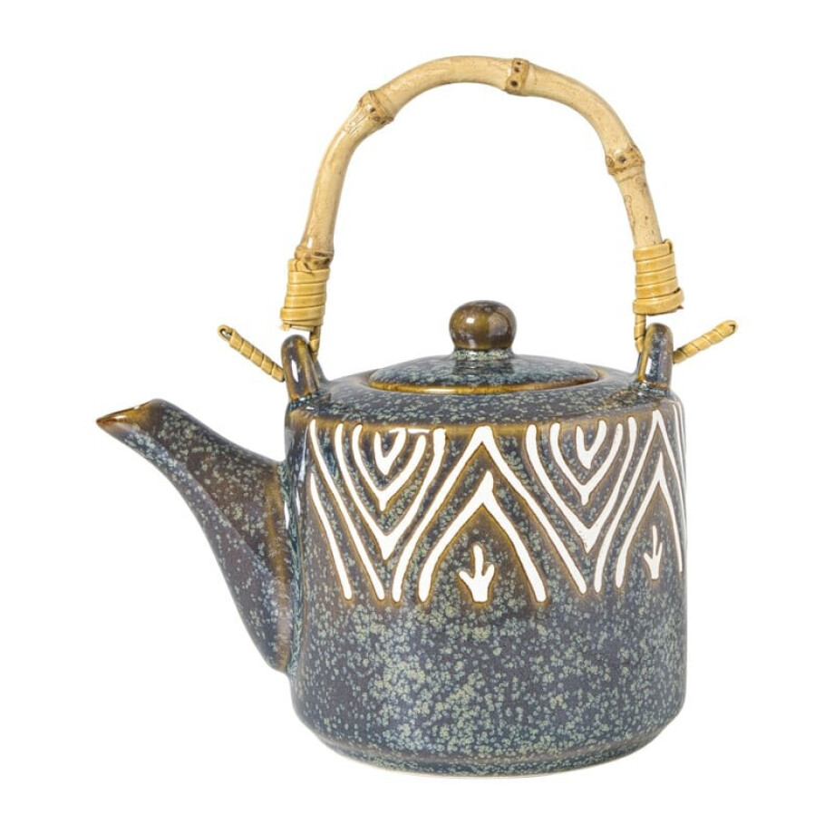 Theepot Nori - blauw/bruin - 600 ml afbeelding 