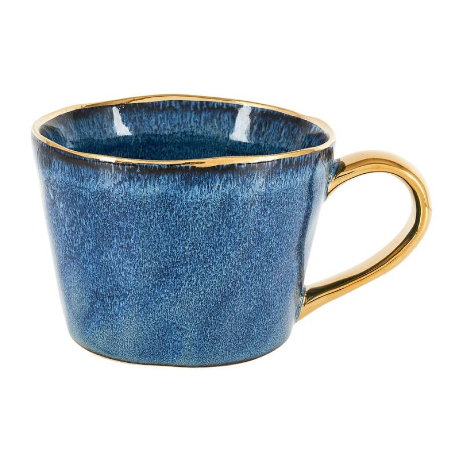 Mok met gouden oor - donkerblauw - 250 ml afbeelding 