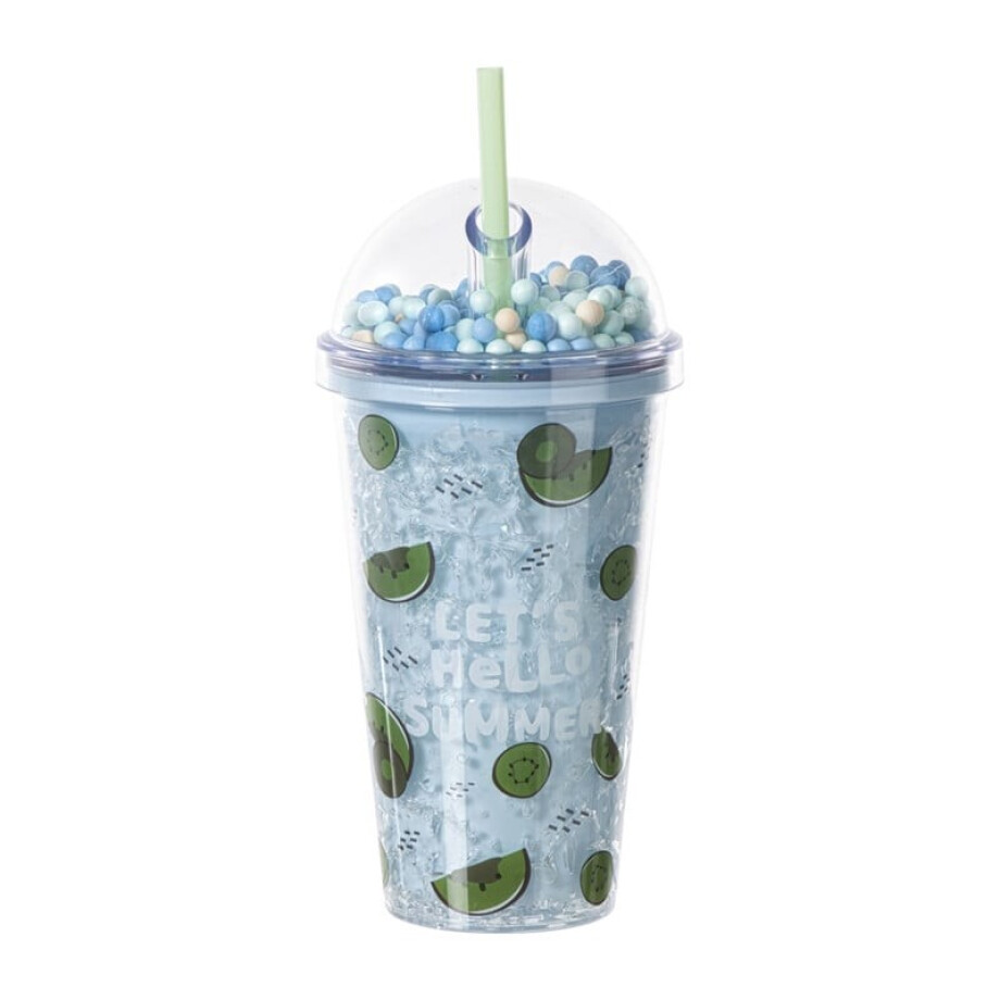 Funny beker kiwi - blauw - 450 ml afbeelding 