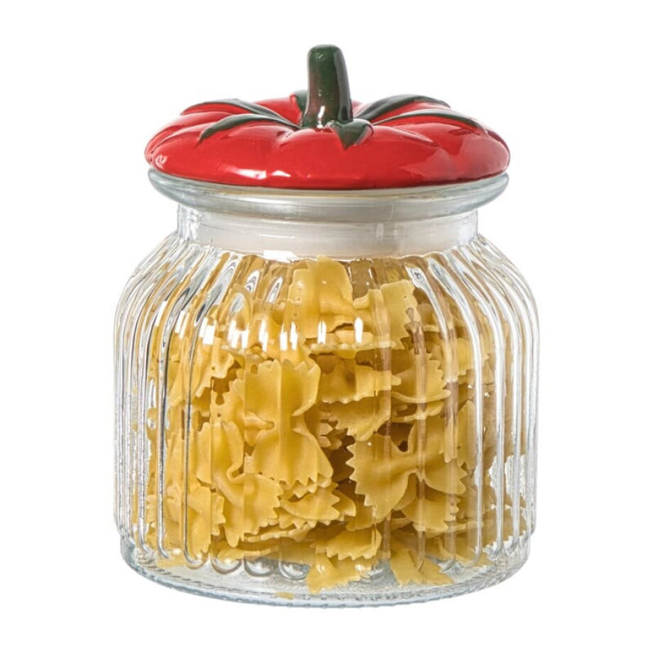 Voorraadpot tomaat - transparant/rood - 900 ml afbeelding 