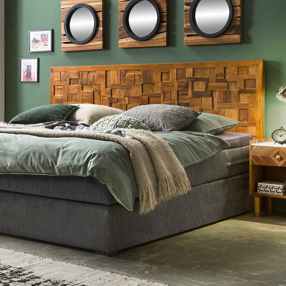 Artistiq Hoofdbord 'Dionisios' Teakhout, 220 x 120cm Artistiq Hoofdbord 'Dionisios' Teakhout, 220 x 120cm afbeelding