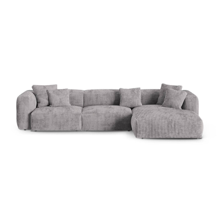 Modulaire hoekbank Martina rechts ribstof | Micadoni Home afbeelding 1