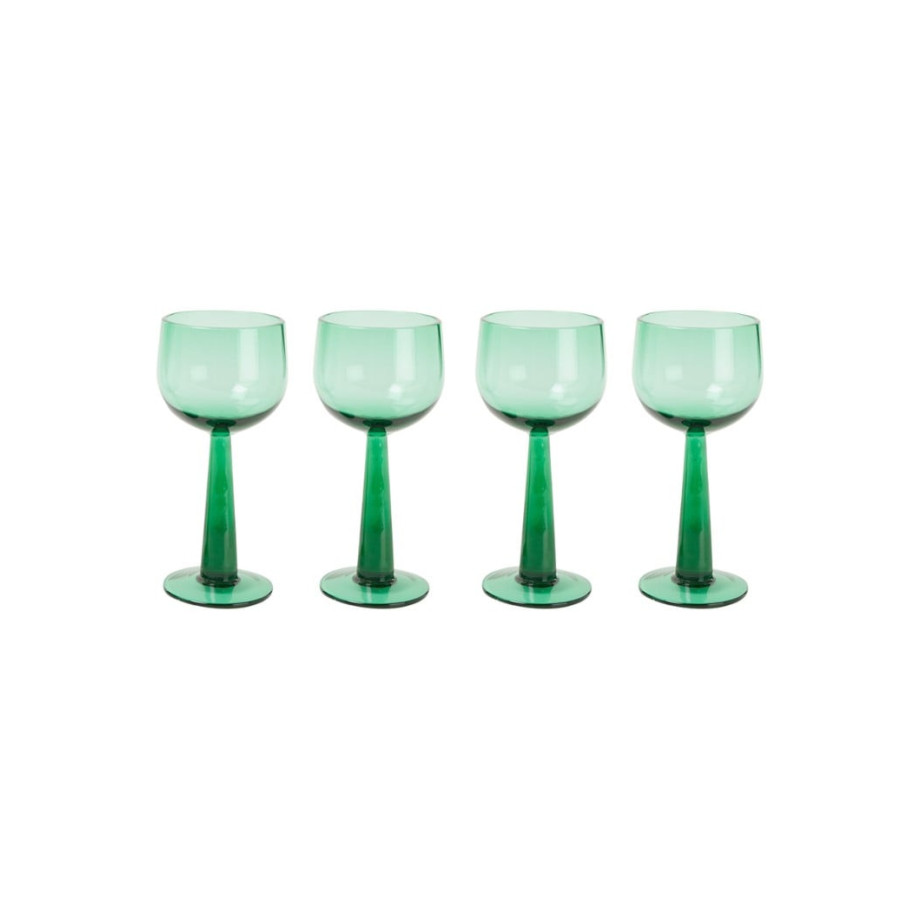 HKliving The Emeralds wijnglas 20 cl set van 4 afbeelding 1