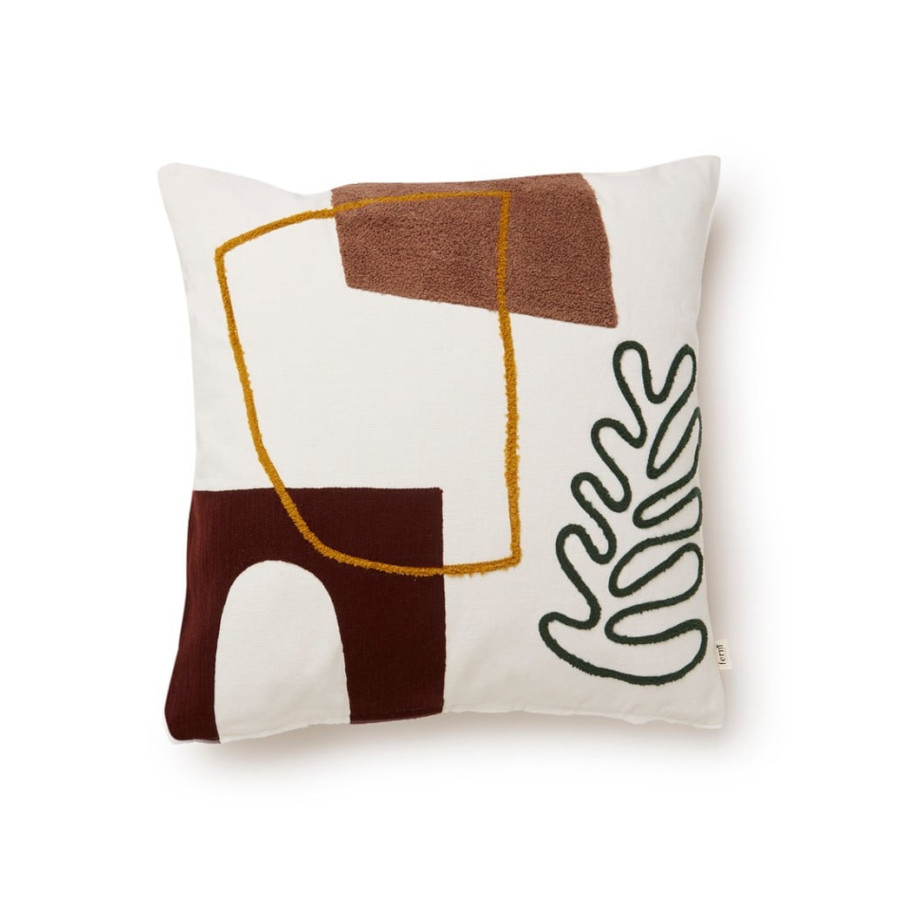 ferm LIVING Mirage Cushion Leaf sierkussen 50 x 50 cm afbeelding 1